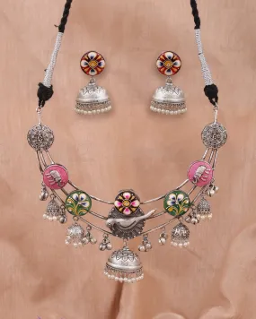 Itisha Meenakari Jhumki Choker Set