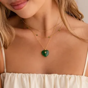 North Star Jade Heart Necklace