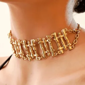 TFC Squeezy Squish Gold Plated Choker Necklace